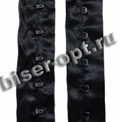 Тесьма с крючками BG - 5824 1 ряд 28мм (10м) цвет:075-черный