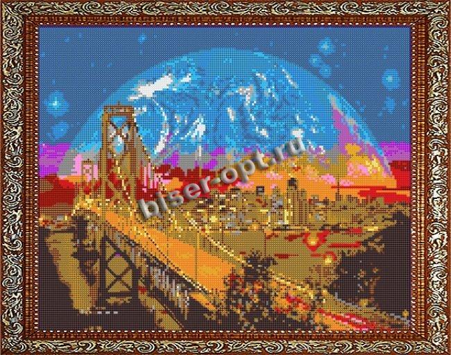 «Светлица» рисунок на ткани для вышивания бисером К-580П «Лунный свет» 38*30см (1шт) цвет:К-580П