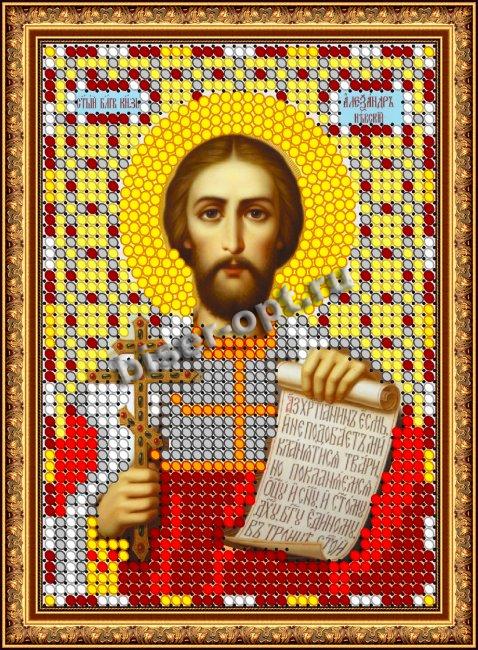 «Светлица» рисунок на ткани для вышивания бисером 752ЛМ «Св. Александр» 7,5*10см (1шт) цвет:752ЛМ