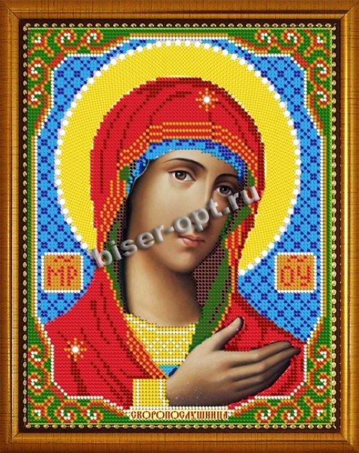 «Светлица» рисунок на ткани для вышивания бисером 460 «Прсв. Бца Скоропослушница Невская» 19*24см (1шт) цвет:460