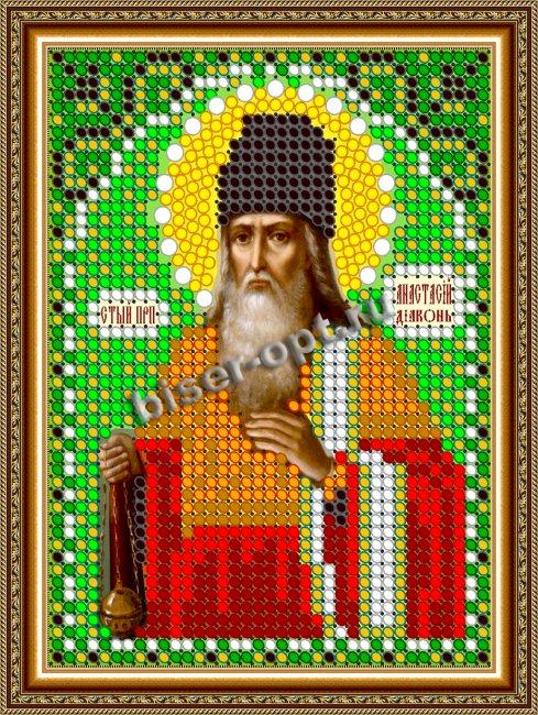 «Светлица» рисунок на ткани для вышивания бисером 821ЛМ «Св. Анастасий» 7,5*10см (1шт) цвет:821ЛМ