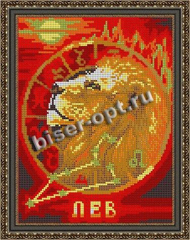 «Светлица» набор для вышивания бисером №474П «Лев» бисер Китай 19*24см (1шт) цвет:474П