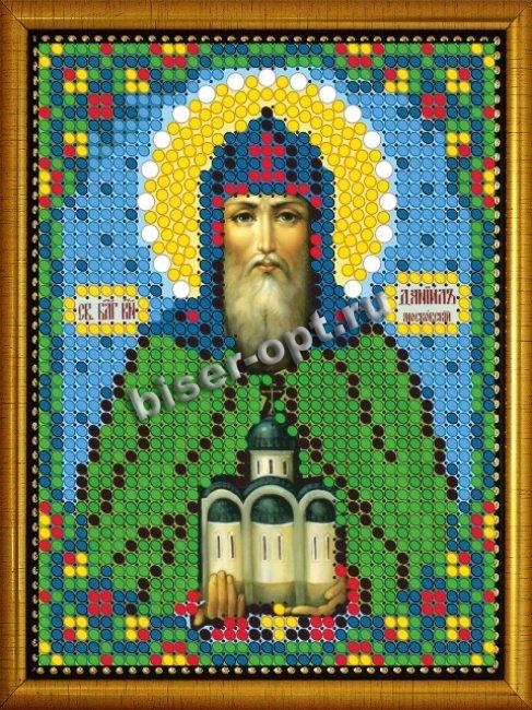 «Светлица» рисунок на ткани для вышивания бисером 765ЛМ «Св. Даниил Московский» 7,5*10см (1шт) цвет:765ЛМ