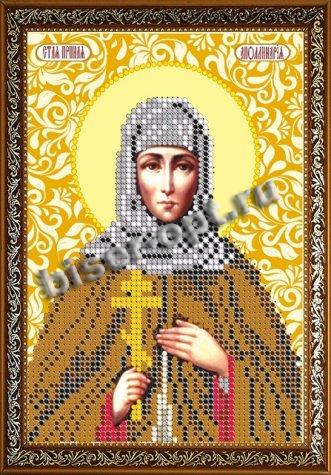 ВЛ-691М «Св. Аполлинария» 11*16см схема на атласе для вышивания бисером «Вышивочка» (1шт) цвет:ВЛ-691М