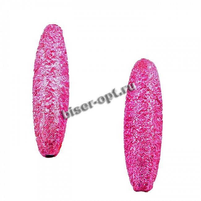 Бусины пластик SZ079 фольга "рис" 3*1см (10шт) цвет:A09-красный