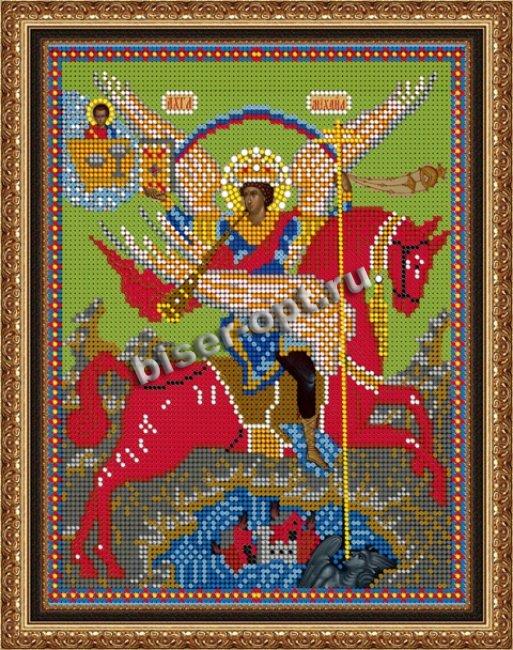«Светлица» набор для вышивания бисером 8468 «Архангел Михаил» бисер Чехия 19*24см (1шт) цвет:8468