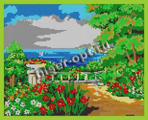 ВЛ-031П «Вид на море» 30*24см схема для вышивания бисером «Вышивочка» (1шт) цвет:ВЛ-031П