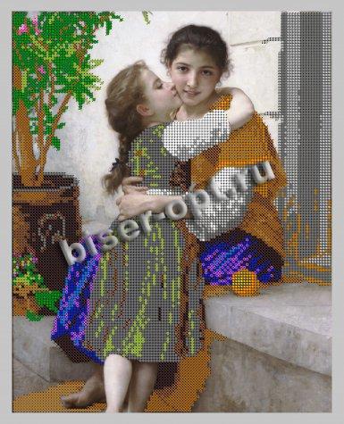 ВЛ-055 «Две сестры» 24*30см схема на атласе для вышивания бисером «Вышивочка» (1шт) цвет:ВЛ-055