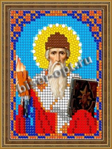 «Диамант» схема на атласе с клеевым покрытием для алмазной вышивки ДЛМ-423 «Св. Спиридон» 9,2*12см (1шт) цвет:ДЛМ-423