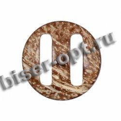 Пряжка из кокоса №52 круглая L90=56мм (100шт) цвет:бежевый