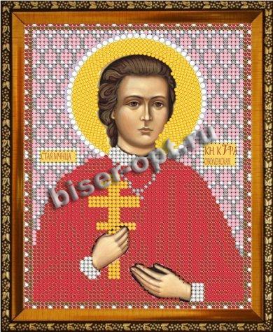 «Светлица» набор для вышивания бисером 8739ЛМ «Св. Мца Кира» бисер Чехия 7,5*10см (1шт) цвет:8739ЛМ