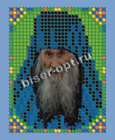 «Светлица» рисунок на ткани для вышивания бисером К-872Л «Старец Илий Ноздрин» 6*7,5см (1шт) цвет:К-872Л