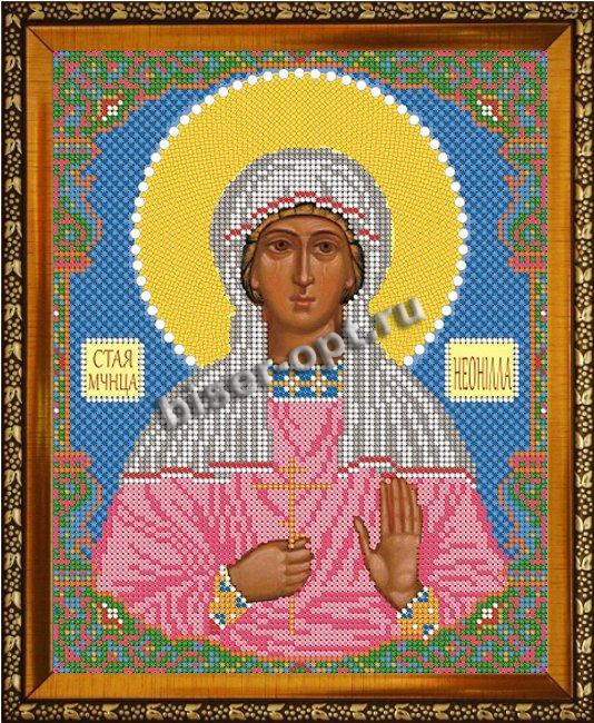 «Светлица» набор для вышивания бисером 7665 «Св. Неонилла» бисер Китай 19*24см (1шт) цвет:7665