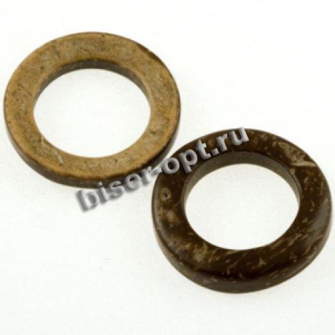 Кольцо из кокоса №46 L90=56мм (10шт) цвет:коричневый
