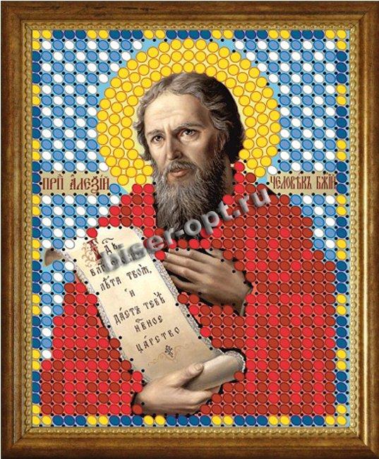 «Светлица» рисунок на ткани для вышивания бисером 784Л «Св. Алексей Человек Божий» 6*7,5см (1шт) цвет:784Л