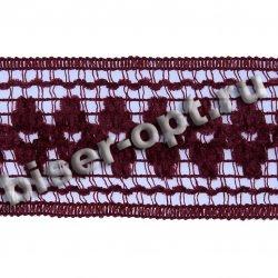 Тесьма плетеная BG - 4802 5,5см (25м) цвет:C048-т.бордовый