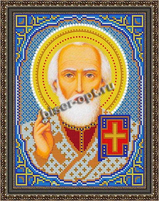 «Светлица» рисунок на ткани для вышивания бисером 361 «Св. Николай Угодник» 19*24см (1шт) цвет:361
