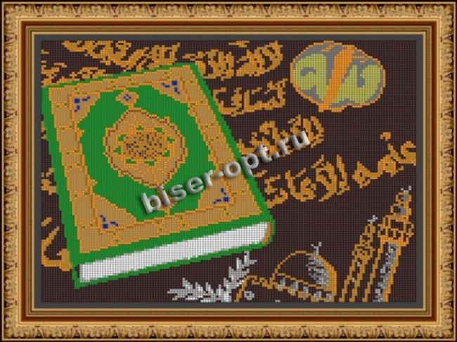 «Диамант» схема на атласе с клеевым покрытием для алмазной вышивки ДК-419П «Коран» 38*30см (1шт) цвет:ДК-419П