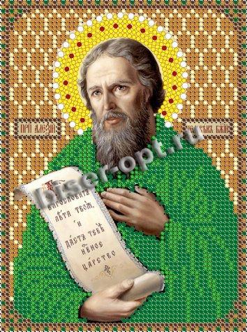 «Светлица» набор для вышивания бисером 7784М «Св. Алексей Человек Божий » бисер Китай 12*16см (1шт) цвет:7784М