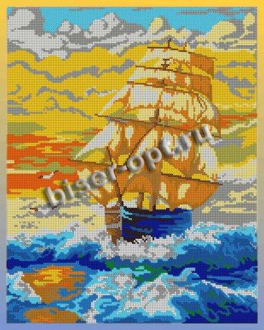 ВЛ-081П «Море на закате» 30*38см схема для вышивания бисером «Вышивочка» (1шт) цвет:ВЛ-081П