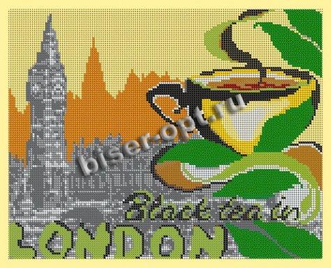 ВЛ-099П «Черный чай» 30*24см схема для вышивания бисером «Вышивочка» (1шт) цвет:ВЛ-099П