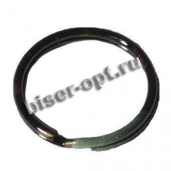Кольцо металл декоративное HY двойное d23мм (100шт) цвет:JY080-М-черный/цветн