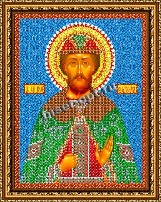 «Светлица» рисунок на ткани для вышивания бисером 776Р «Св. Святослав» 19*24см (1шт) цвет:776Р