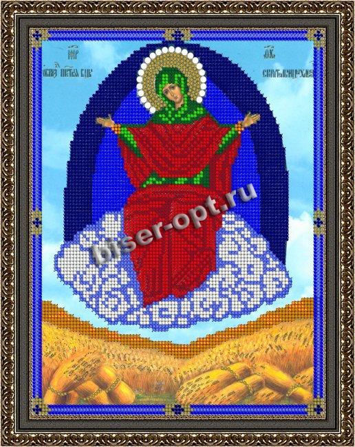 «Светлица» рисунок на ткани для вышивания бисером 424Р «Прсв. Бца Спарительница хлеба» 19*24см (1шт) цвет:424Р