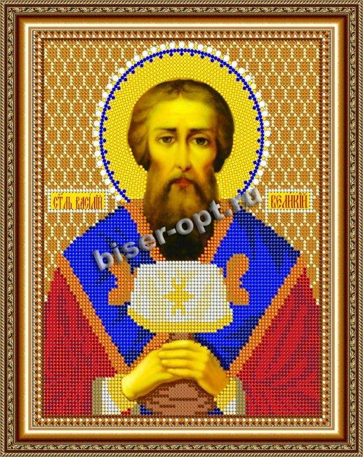 «Светлица» рисунок на ткани для вышивания бисером 760Р «Св. Василий» 19*24см (1шт) цвет:760Р
