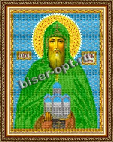 «Светлица» рисунок на ткани для вышивания бисером 765Р «Св. Даниил Московский» 19*24см (1шт) цвет:765Р