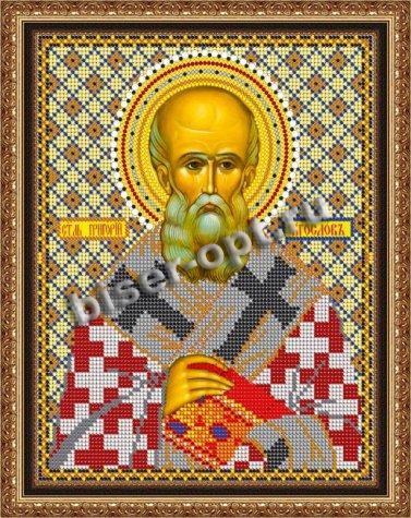 «Светлица» рисунок на ткани для вышивания бисером 764Р «Св. Григорий» 19*24см (1шт) цвет:764Р