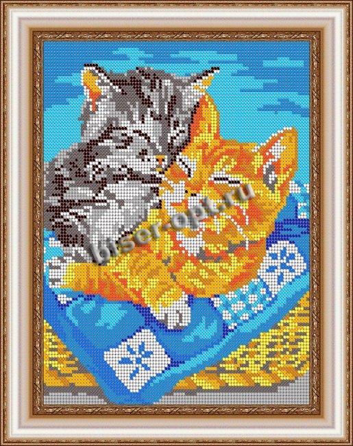 «Диамант» набор со стразами ДК-537П «Котята» 24*30см (1шт) цвет:ДК-537П