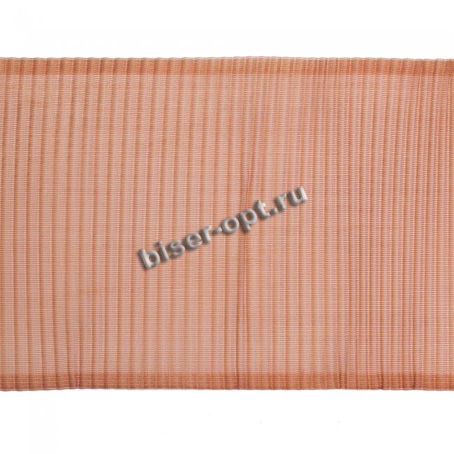 Лента капроновая гофрированная С1692 Г17 100-120мм (50м) цвет:079-коричневый