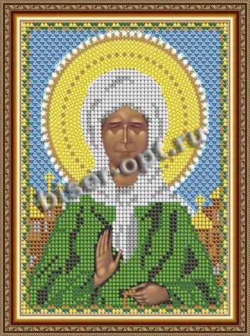 «Светлица» рисунок на ткани для вышивания бисером 301М «Св.Матрона Московская» 12*16см (1шт) цвет:301М