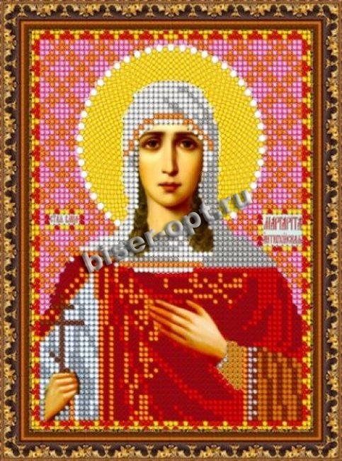 «Светлица» набор для вышивания бисером 7737М «Св. Мца Маргарита» бисер Китай 12*16см (1шт) цвет:7737М