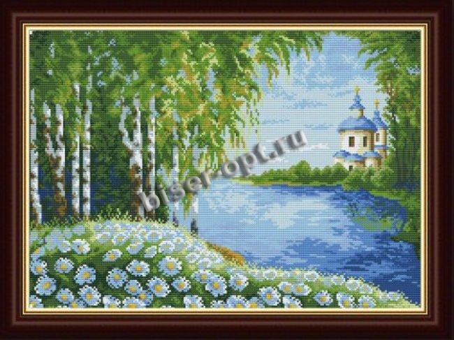 Схема с водорастворимым рисунком F383 для вышивания крестом 50*38,6см (1шт) цвет:арт.F383