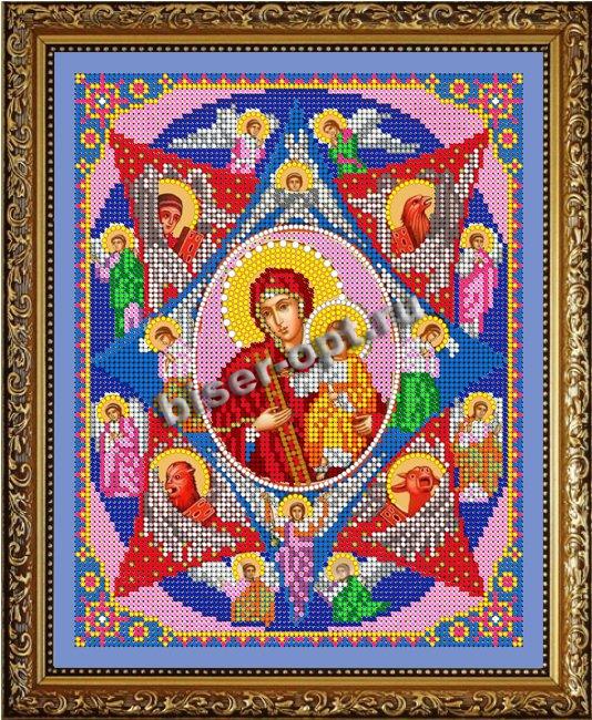 «Светлица» набор для вышивания бисером 8475 «Прсв. Бца Неопалимая Купина» бисер Чехия 19*24см (1шт) цвет:8475