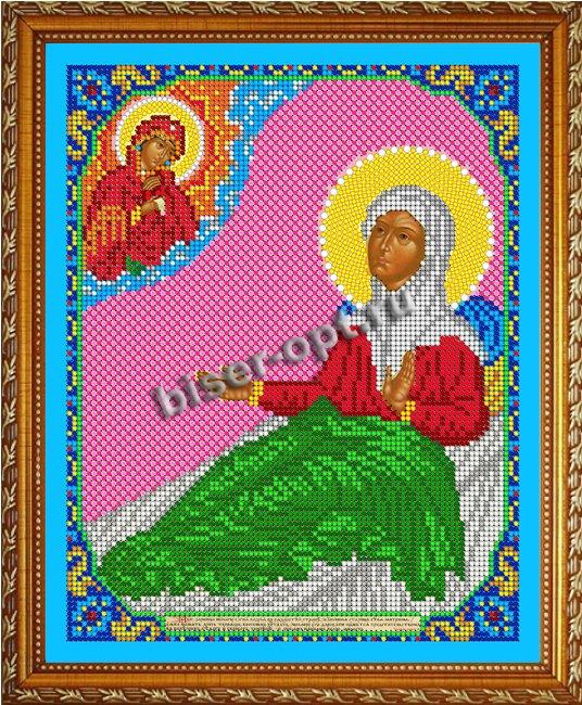 «Светлица» набор для вышивания бисером 8474 «Анемьясевская Матрона» бисер Чехия 19*24см (1шт) цвет:8474