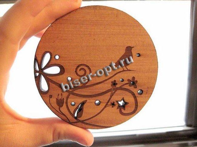 Добрый мастер деревянная заготовка для декупажа №19140 "Птичка" d 8см