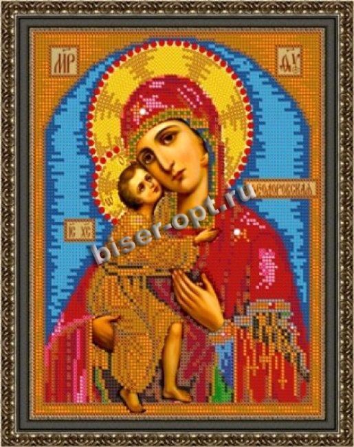 «Светлица» рисунок на ткани для вышивания бисером 403Р «Прсв. Богородица Феодоровская» 19*24см (1шт) цвет:403Р