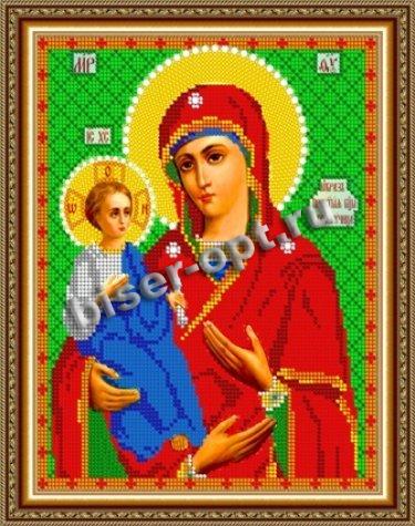 «Светлица» рисунок на ткани для вышивания бисером 406Р «Прсв.Богородица Троеручица» 19*24см (1шт) цвет:406Р