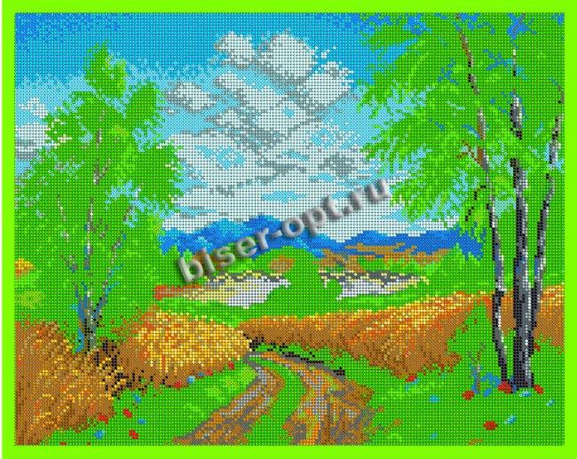 ВЛ-104П "Тихий уголок" 30*38см набор для вышивания чешским бисером "Вышивочка" (1шт) цвет:ВЛ-104П