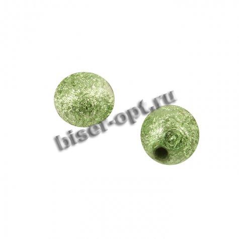 Бусины пластик SZ005 фольга d 8мм (20шт) цвет:A03-желтый