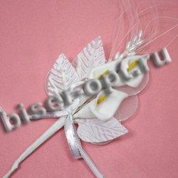 Бутоньерка № HF 8247 18*7см (12шт) цвет:501-белый