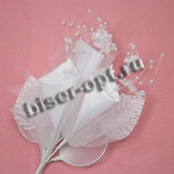 Бутоньерка № HF 7446A 25*9см (12шт) цвет:501-белый