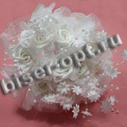 Букет свадебный №HF 9298 30*25см (1шт) цвет:501-белый