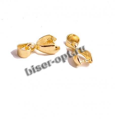 Крепление для кулона FS879 13*3мм (10шт) цвет:т.никель
