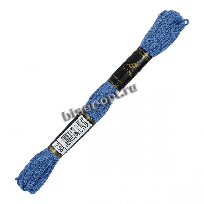 Мулине "Bestex" хлопок (3шт*8м) цвет:756