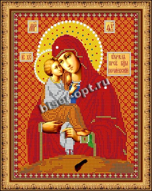 «Светлица» набор для вышивания бисером 7402 «Прсв. Богородица Почаевская» бисер Китай 19*24см (1шт) цвет:7402