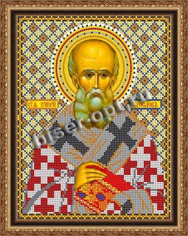 «Светлица» набор для вышивания бисером 7764 «Св. Григорий» бисер Китай 19*24см (1шт) цвет:7764